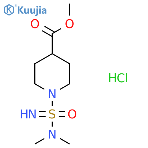 Methyl 1-(dimethylaminosulfonimidoyl)piperidine-4-carboxylate;hydrochloride structure