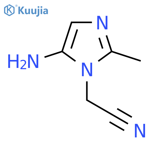 2-(5-amino-2-methyl-1H-imidazol-1-yl)acetonitrile structure