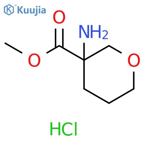 methyl 3-aminooxane-3-carboxylate hydrochloride structure
