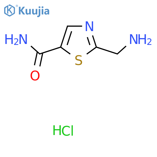 2-(Aminomethyl)thiazole-5-carboxamide (hydrochloride) structure