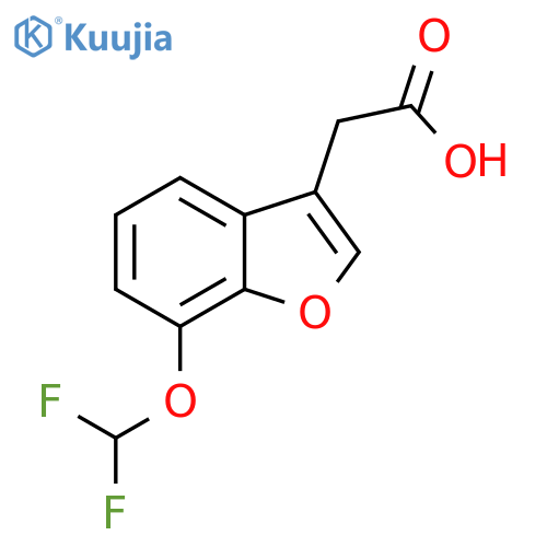 3-Benzofuranacetic acid, 7-(difluoromethoxy)- structure