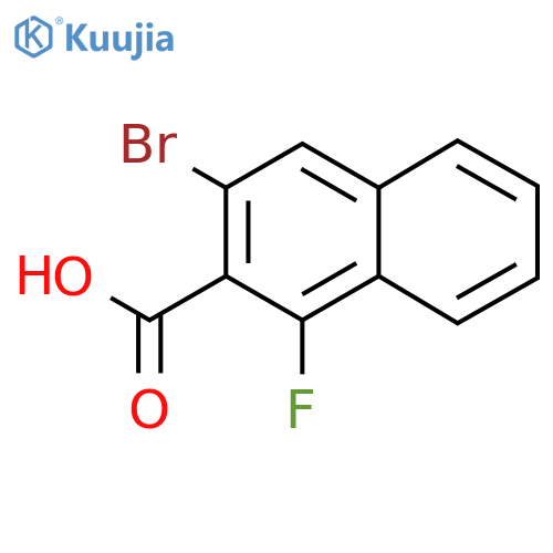 3-Bromo-1-fluoronaphthalene-2-carboxylic acid structure