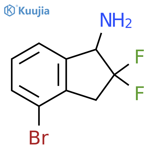 4-Bromo-2,2-difluoro-1,3-dihydroinden-1-amine structure