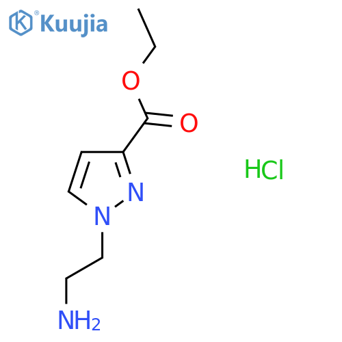 Ethyl 1-(2-aminoethyl)pyrazole-3-carboxylate;hydrochloride structure