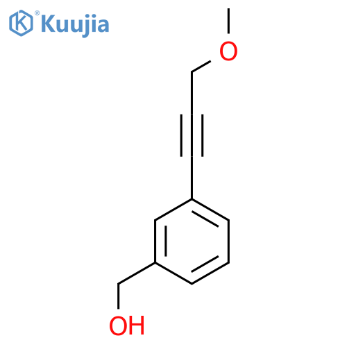 [3-(3-Methoxyprop-1-ynyl)phenyl]methanol structure
