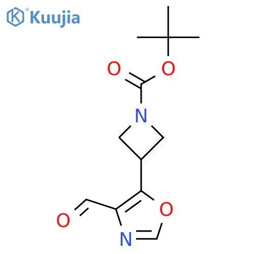 Tert-butyl 3-(4-formyl-1,3-oxazol-5-yl)azetidine-1-carboxylate structure