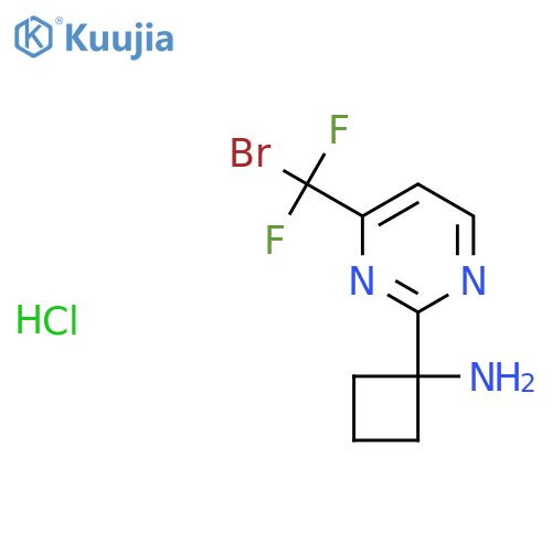 1-[4-(Bromodifluoromethyl)pyrimidin-2-yl]cyclobutan-1-amine hydrochloride structure