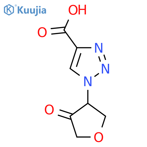 1-(4-Oxooxolan-3-yl)triazole-4-carboxylic acid structure