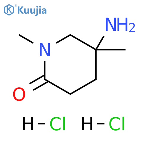 2-Piperidinone, 5-amino-1,5-dimethyl-, hydrochloride (1:2) structure