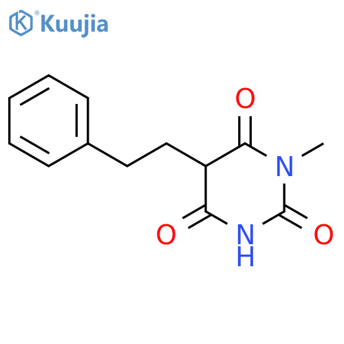 2,4,6(1H,3H,5H)-Pyrimidinetrione, 1-methyl-5-(2-phenylethyl)- structure