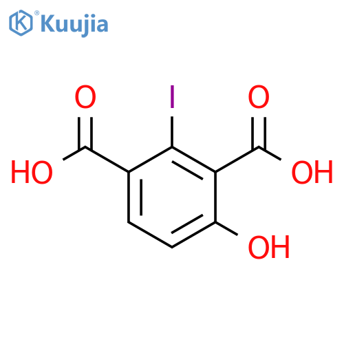 1,3-Benzenedicarboxylic acid, 4-hydroxy-2-iodo- structure