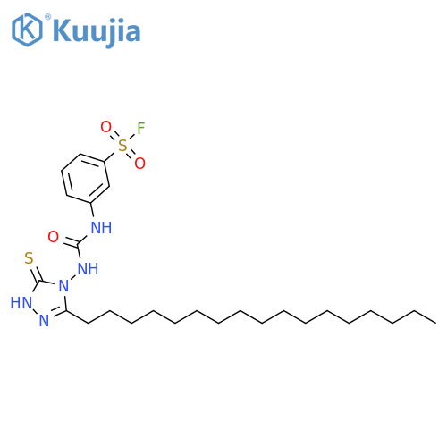 Benzenesulfonylfluoride,3-[[[(3-heptadecyl-1,5-dihydro-5-thioxo-4H-1,2,4-triazol-4-yl)amino]carbonyl]amino]- structure