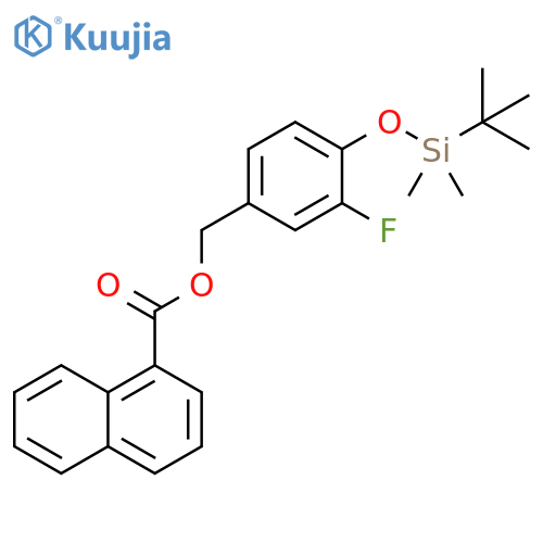 [4-[[(1,1-Dimethylethyl)dimethylsilyl]oxy]-3-fluorophenyl]methyl 1-naphthalenecarboxylate structure