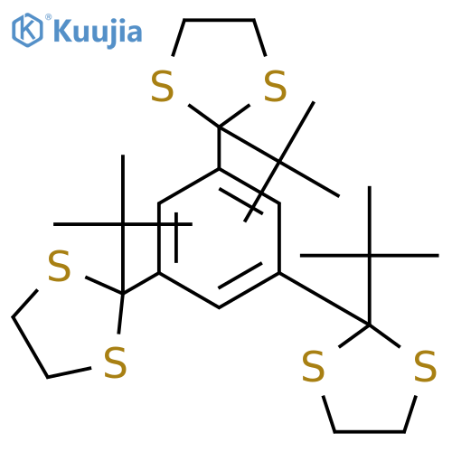 1,3-Dithiolane, 2,2',2''-(1,3,5-benzenetriyl)tris[2-(1,1-dimethylethyl)- structure