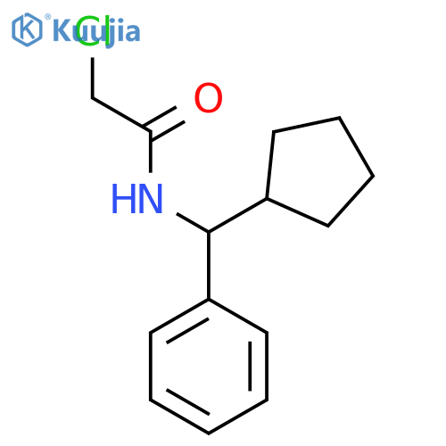 2-Chloro-N-[cyclopentyl(phenyl)methyl]acetamide structure
