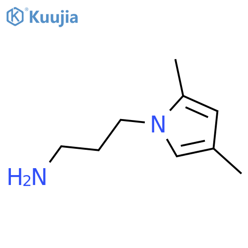 3-(2,4-dimethyl-1H-pyrrol-1-yl)propan-1-amine structure