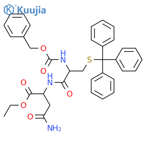 Asparagine,N2-[N-carboxy-3-(tritylthio)-L-alanyl]-, N-benzyl ethyl ester, L- (8CI) structure
