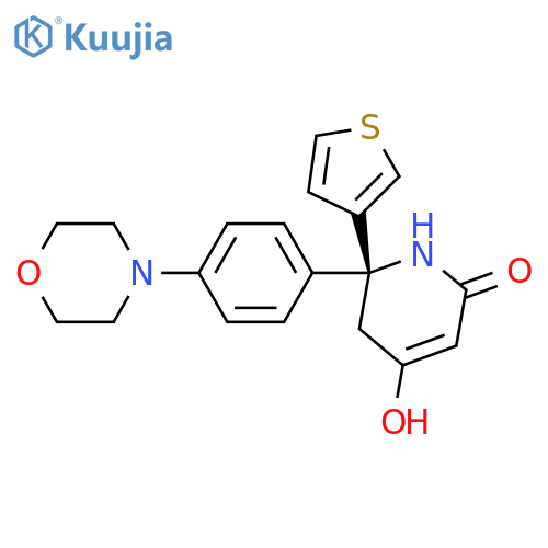 (R)-4-hydroxy-6-(4-morpholinophenyl)-6-(thiophen-3-yl)-5,6-dihydropyridin-2(1H)-one structure