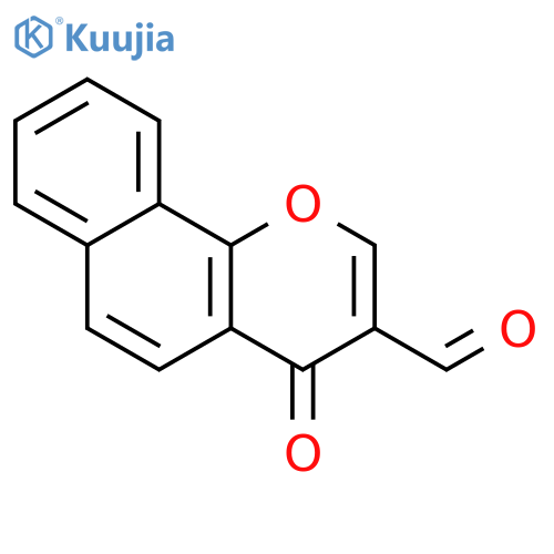 4H-Naphtho[1,2-b]pyran-3-carboxaldehyde, 4-oxo- structure