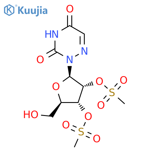 [(2R,3R,4R,5R)-5-(3,5-Dioxo-1,2,4-triazin-2-yl)-2-(hydroxymethyl)-4-methylsulfonyloxyoxolan-3-yl] methanesulfonate structure