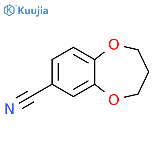 2H-1,5-Benzodioxepin-7-carbonitrile, 3,4-dihydro- structure