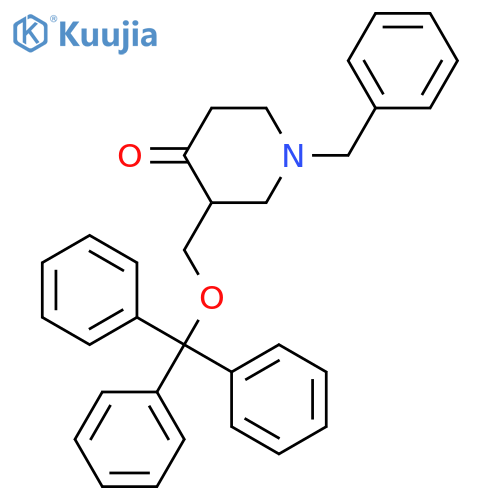 1-Benzyl-3-((trityloxy)methyl)piperidin-4-one structure