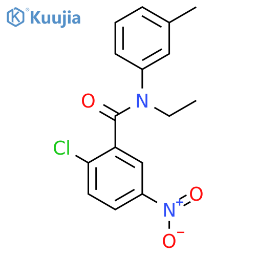 2-chloro-N-ethyl-N-(3-methylphenyl)-5-nitrobenzamide structure