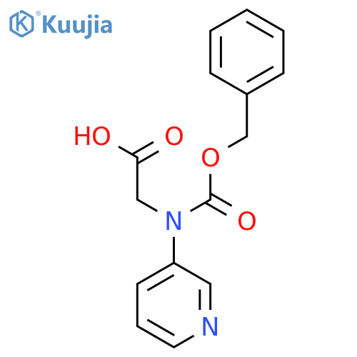 2-{(benzyloxy)carbonyl(pyridin-3-yl)amino}acetic acid structure
