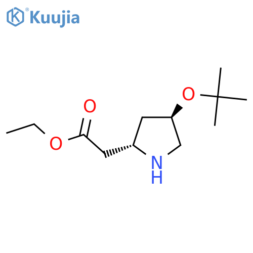 ethyl 2-[(2S,4R)-4-(tert-butoxy)pyrrolidin-2-yl]acetate structure
