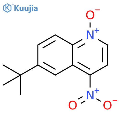 Quinoline,6-(1,1-dimethylethyl)-4-nitro-, 1-oxide structure