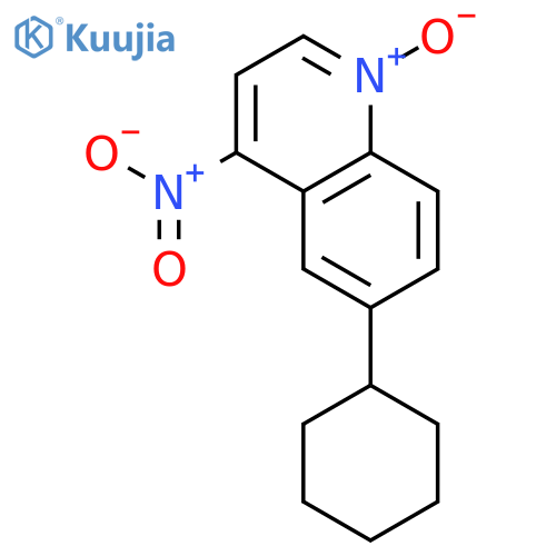 Quinoline, 6-cyclohexyl-4-nitro-, 1-oxide structure