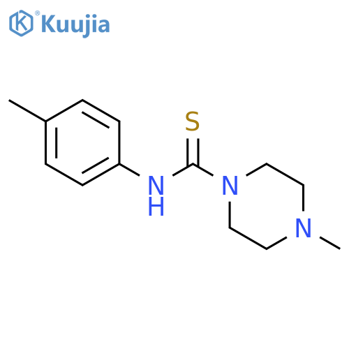 4-methyl-N-(4-methylphenyl)-1-piperazinecarbothioamide structure