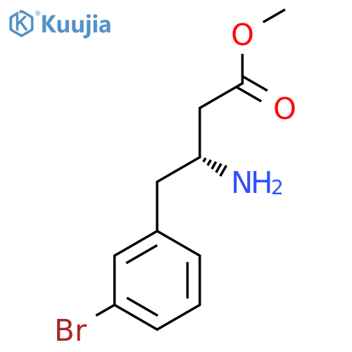 methyl (3R)-3-amino-4-(3-bromophenyl)butanoate structure