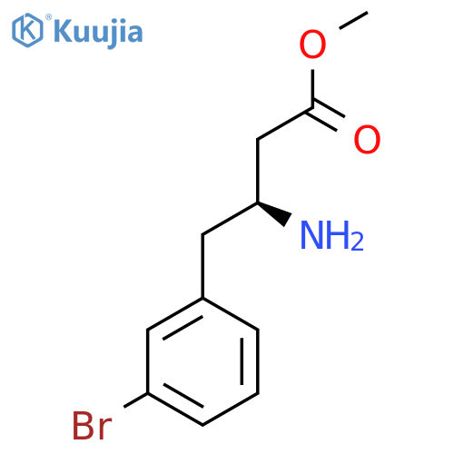 methyl (3S)-3-amino-4-(3-bromophenyl)butanoate structure