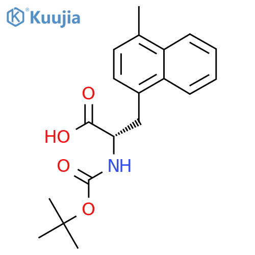 (2S)-2-{(tert-butoxy)carbonylamino}-3-(4-methylnaphthalen-1-yl)propanoic acid structure