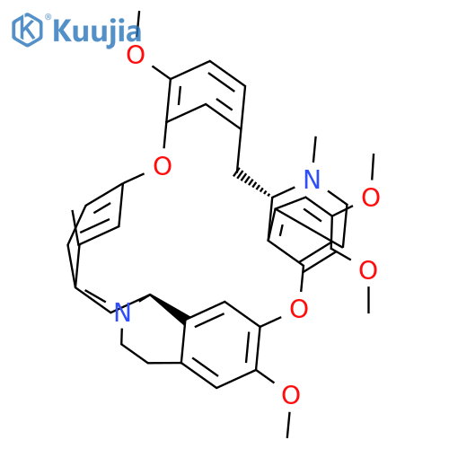 16H-1,24:6,9-Dietheno-11,15-metheno-2H-pyrido[2',3':17,18][1,11]dioxacycloeicosino[2,3,4-ij]isoquinoline,3,4,4a,5,16a,17,18,19-octahydro-12,21,22,26-tetramethoxy-4,17-dimethyl-,(4aR,16aR)-rel- (9CI) structure