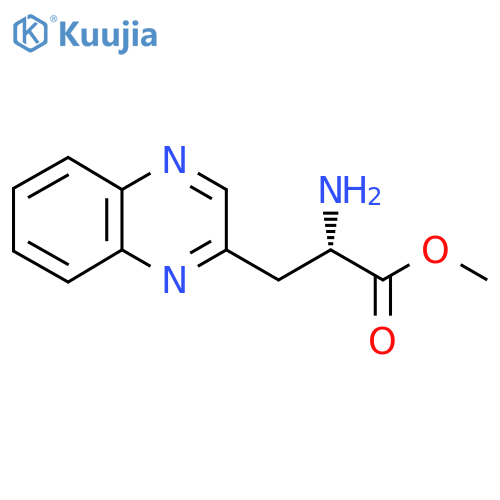 methyl (2S)-2-amino-3-quinoxalin-2-yl-propanoate structure