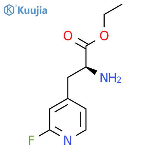 ethyl (2S)-2-amino-3-(2-fluoropyridin-4-yl)propanoate structure