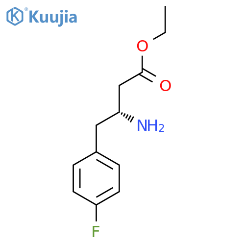 ethyl (3R)-3-amino-4-(4-fluorophenyl)butanoate structure