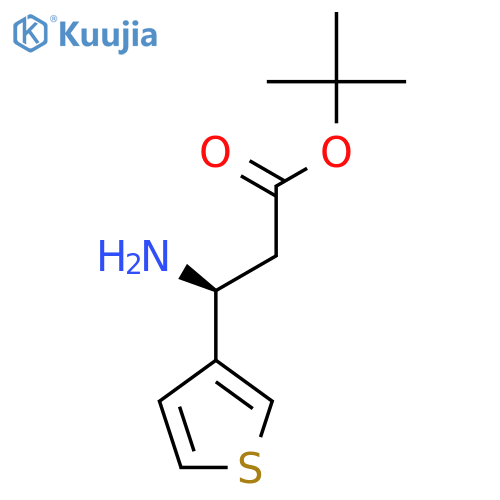 tert-butyl (3S)-3-amino-3-(thiophen-3-yl)propanoate structure