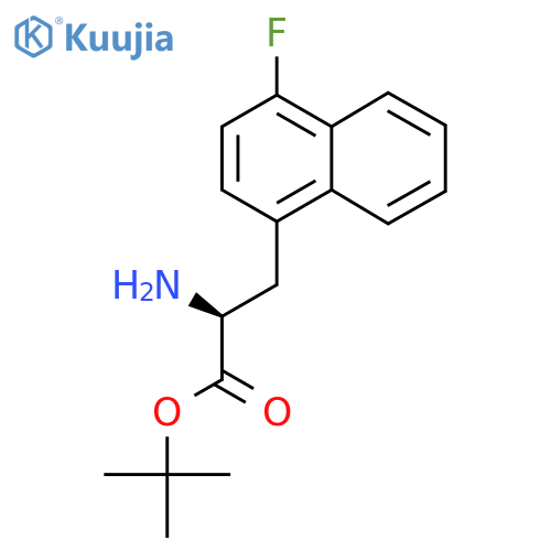 tert-butyl (2S)-2-amino-3-(4-fluoronaphthalen-1-yl)propanoate structure
