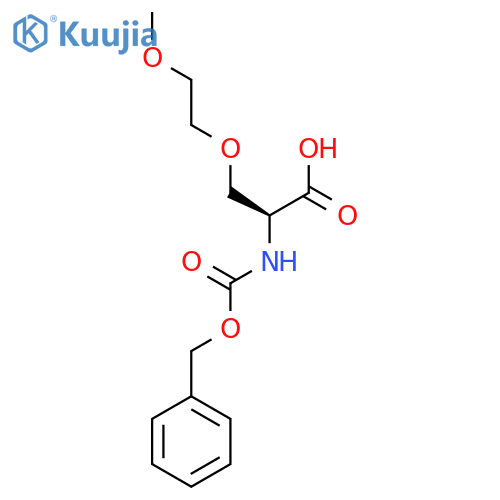 (2S)-2-{(benzyloxy)carbonylamino}-3-(2-methoxyethoxy)propanoic acid structure