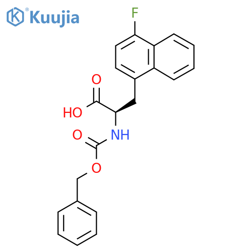 (2R)-2-{(benzyloxy)carbonylamino}-3-(4-fluoronaphthalen-1-yl)propanoic acid structure