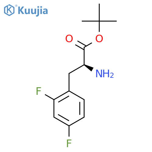 tert-butyl (2S)-2-amino-3-(2,4-difluorophenyl)propanoate structure