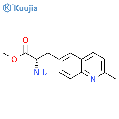 methyl (2S)-2-amino-3-(2-methylquinolin-6-yl)propanoate structure