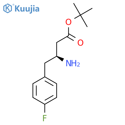 tert-butyl (3S)-3-amino-4-(4-fluorophenyl)butanoate structure