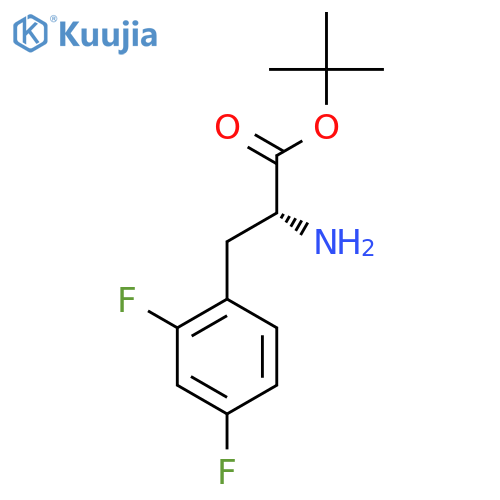 tert-butyl (2R)-2-amino-3-(2,4-difluorophenyl)propanoate structure