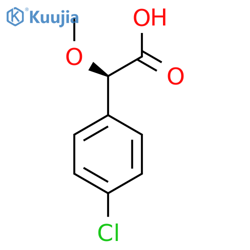 (2R)-2-(4-chlorophenyl)-2-methoxyacetic acid structure