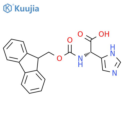 (S)-Fmoc-amino-(3H-imidazol-4-yl)-acetic acid structure