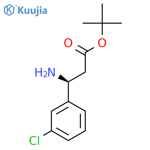 tert-butyl (3S)-3-amino-3-(3-chlorophenyl)propanoate structure